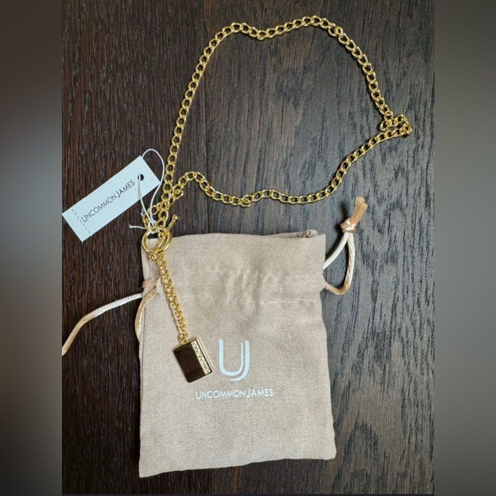 Uncommon James Tan Bag with Gold Chain